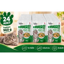 Reflex Plus Mmore Ton Balıklı,uskumrulu ve Brokolili Kremalı Kedi Çorbası 40 GR*24LÜ Set