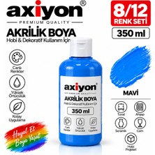Axiyon Art Akrilik Boya 350 ml Mavi – Su Bazlı Hobi ve Dekoratif Boya
