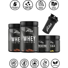 Peak 2 Fitness Paketi 2: 2 Adet Whey Protein (2X500G) + Kreatin Monohidrat (300G) + Bcaa 4:1:1 (300G) + Shaker Profesyonel Set