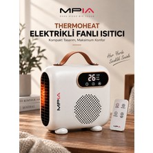 MPIA Mpıa Thermoheat 2000W Uzaktan Kumandalı Elektrikli Fanlı Isıtıcı – 25 M² Etkili Portatif Masaüstü Isıtıcı