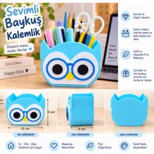 Rain Craft 3D 3D Sevimli Baykuş Kalemlik – 3D Baskı Dekoratif Masaüstü Organizer