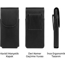 Doğa Universal Bel Kemer Kılıf Bele Takılan Kapaklı Telefon Çantası