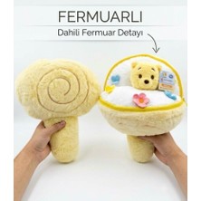 DMR Accessoire Pooh Peluş Buket ve Pembe Tavşan Peluş Buket Sevgiliye Hediye Peluş Buket 40 cm