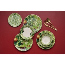 Rani Mobilya Rani Home Yemek Takımı (24 Parça) Hermia Yeşil HE-6796