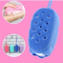 Herfie Sıvı Sabun Bölmeli Banyo Masaj Pedi Vücut Ovma Aparatı Sırt Temizleme