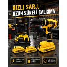 Pileli Store Ev ve Atölye Için 12V Akülü Matkap | Plastik Mandren ve Metal Şanzıman