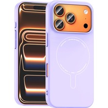 Apple iPhone 18 Pro Max Kılıf M-Safe Şarj Özellikli Kamera Korumalı Zore Elio Sert Pc Kapak