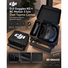 3D Snaxx Djı Goggles N3 ve Rc Motion 3 Uyumlu Sert Taşıma ve Saklama Kutusu – 23X23X13 cm