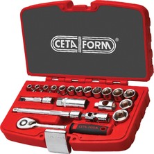 Ceta Form 20 Parça 3/8” 6 Köşe Lokma Takımı (Plastik Kutu) C10-20PH2