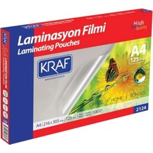 Modellino 10'lu 125 Mic Laminasyon Filmi Kraf Parlak A4