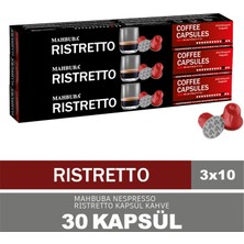 Mahbuba 30'lu 3x Ristretto Kapsül %100 Arabica Kahve (Nespresso Uyumlu Alüminyum)