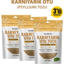 Mahbuba Karnıyarık Otu Tozu (Psyllium Husk) 3x200gr – Yüksek Lif - Glutensiz - Katkısız