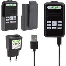 2 Adet Wln KD-C80 16 Kanal Radyolu Tekli Pil ve Şarj Aleti Dahil Mini El Telsizi (3-5 Km) (Kulaklık 497)