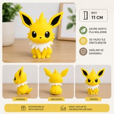 Rain Craft 3D Jolteon Figür 11 cm – 3D Baskı Dekoratif ve Masaüstü Figürü