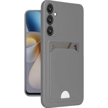 Lotus Store 1606 Samsung Galaxy A16 5g Kılıf Kelvin Kartvizitli Silikon - Gri