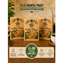 Coffee Time Kahve Filtre Kağıdı No:4 80'li ( 3'lü Paket )