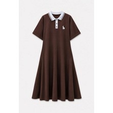 HANIQA Polo Yaka Kloş Elbise