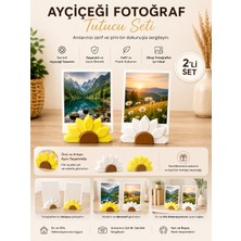 Rain Craft 3D 2’li Ayçiçeği Tasarımlı Fotoğraf Tutucu Seti – Dekoratif Masaüstü Fotoğraf Standı