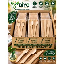 Biyo Kullan At Ahşap ÇATAL&BIÇAK&KAŞIK-48000 Adet