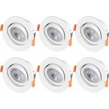 Cata CT-5204 6’lı Set 7W Akik COB LED Gömme Spot 3200K Günışığı 470 lm Tavan Aydınlatma
