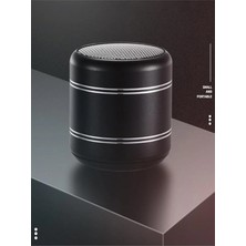 Pileli Store Mini Alüminyum Tws Kablosuz Bluetooth Hoparlör – Yuvarlak Metal Tasarım, Yüksek Bas ve Taşınabilir Özellikler