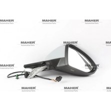 Maher Volkswagen Golf 7 2013-2017 Dış Dikiz Aynası Elektrikli, Isıtmalı, Astarlı Sağ (Oem NO:5G1857508CL9B9) (Adet)