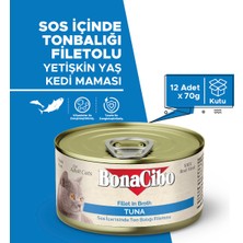Bonacibo Ton Balığı Fileto Kedi Yaş Maması 70 G x 12 Adet