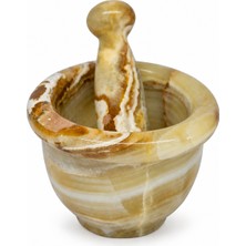Orta Boy Sivas Taşı El Yapımı Havan – Doğal Taş Baharat ve Bitki Öğütme Havanı 9x6 cm
