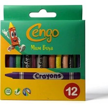 Cengo 12 Renk Mum Boya Seti – Canlı Renkler Çocuk Boyama ve Resim Etkinlik Seti