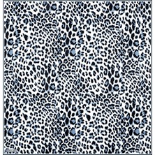 Bursa İpek Indigo Leopar Desen Ipek Mendil