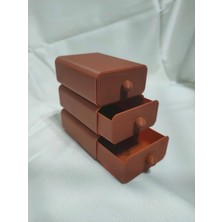Devletli 3D Mini Çekmece Organizer, 3 Çekmeceli Çok Amaçlı Düzenleyici, Takı Organizeri