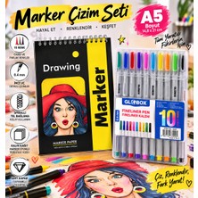 Dream Art Galery Çizim Defteri Marker Çizim Defteri ve Finelineer Kalem