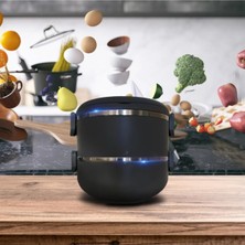 2 Katlı Sızdırmaz Yemek Termosu Sefer Tası Füme