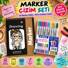 Dream Art Galery Çizim Defteri Marker Çizim Defteri ve Finelineer Kalem