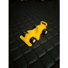 Devletli 3D 1-3 Yaş Oyuncak F1 Aracı 12,5cm Sarı Yüksek Kaliteli