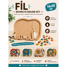 Eymen Hobi Tasarım Eymen Hobi Katmanlı Fil Boyama ve Mozaik Süsleme Seti 14X10 cm