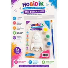 Eymen Hobi Tasarım Eymen Hobi 10 Adet Roket Alçı Boyama Seti – 3 Renk Boya ve Fırça Dahil