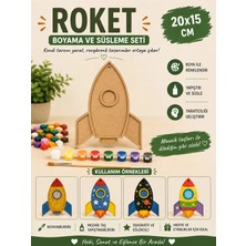 Eymen Hobi Tasarım Eymen Hobi Katmanlı Roket Boyama ve Mozaik Süsleme Seti 20X15 cm