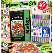 Dream Art Galery Çizim Defteri Marker Çizim Defteri ve Finelineer Kalem