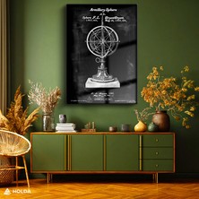 Holda Props Cam Tablo Armillary Sphere Patent Bilim Tablosu Duvar Dekorasyonu
