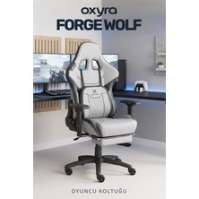 Oxyra Forge Wolf Premium Terletmez Deri | Hafızalı Boyun ve Bel Yastıkları | 4d Kolçak | Yatar Mekanizma | Gaming Oyuncu Koltuğu