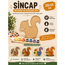 Eymen Hobi Tasarım Eymen Hobi Katmanlı Sincap Boyama ve Mozaik Süsleme Seti 20X15 cm