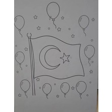 Hobidik Eymen Hobi 10 Adet 2 Li Boyama Panosu Dinozor-Bayrak