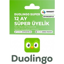 Rimsoft Duolingo Super 12 Aylık Aktivasyon Linki Kendi Hesabınıza Uygulanır