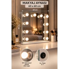 Deniz Koç Grup 60X60CM Masa Üstü Işıklı Makyaj Aynası