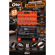 Oto4 Germany Cr-V Max 1/4 Cırcırlı 53 Parça Lokma Anahtar Takımı Bits Uç Seti Tam Set
