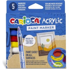 Paint Marker Su Bazli Fırça Uçlu 5 Li