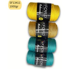 Oxford İplik Stok Fazlası 1000 Gram Pp No:6 Makrome Mix SF13411