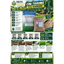 Ulusoy Delta Ziraat 6’lı Çim Tohumu Karışımı – Yoğun ve Dayanıklı Çim Tohumu – 250 gr / 1 kg / 2 kg / 3 kg / 5 kg