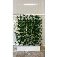 Erhan Flowers Bambu Seperatör 100 cm Saksılı Yapay Bambu Premium 140CM 28-30 Yaprak 10 Dal